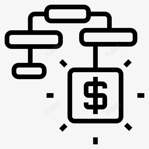 流程图美元规划图标svg_新图网 https://ixintu.com 业务 发展 图标 标志 样式 概述 流程图 美元 规划