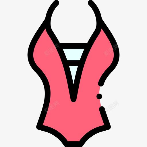 泳装夏装9线性颜色图标svg_新图网 https://ixintu.com 夏装 泳装 线性 颜色