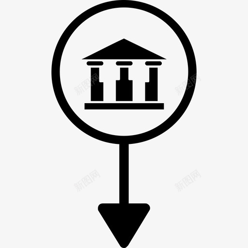 学校市政大楼法院图标svg_新图网 https://ixintu.com 图钉 图钉v10 地图 学校 市政大楼 法院