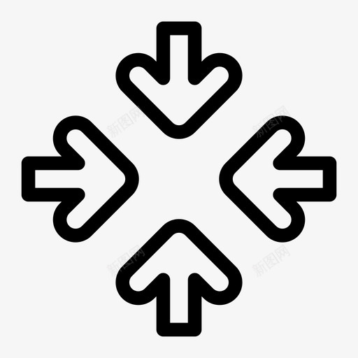 集合箭头集合最小化图标svg_新图网 https://ixintu.com papt 导航 最小化 箭头 缩小 集合