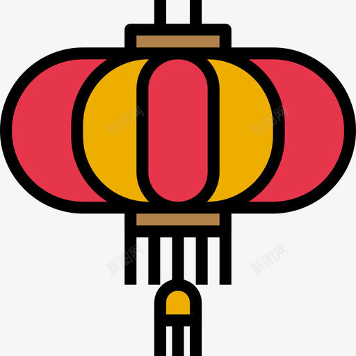 灯笼中国50线颜色图标svg_新图网 https://ixintu.com 中国50 灯笼 线颜色
