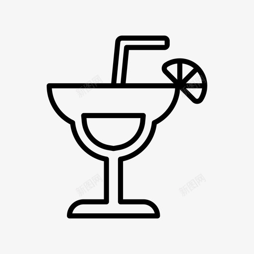 鸡尾酒会假日夏天图标svg_新图网 https://ixintu.com 假日 夏天 夏日标志 时间 鸡尾酒会