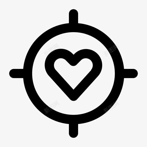 目标爱聚焦拍摄图标svg_新图网 https://ixintu.com 情人节 拍摄 爱情线 目标爱 聚焦