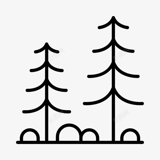 森林探险露营图标svg_新图网 https://ixintu.com 户外 探险 森林 自然 荒野 露营