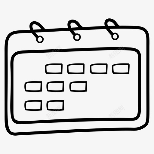 日历年鉴日期图标svg_新图网 https://ixintu.com 大学线矢量图标 学校 年鉴 拼贴 教育集 日历 日期 日程表 日记本