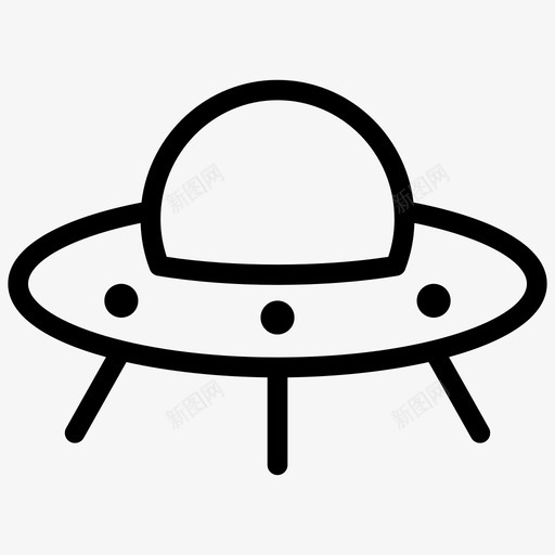 飞碟外星人入侵者图标svg_新图网 https://ixintu.com 入侵者 外星人 太空 宇宙飞船 飞碟