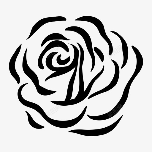玫瑰花花玫瑰花蕾图标svg_新图网 https://ixintu.com 玫瑰 玫瑰花 花蕾