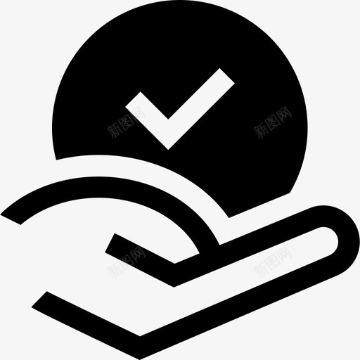 支付商业支票图标svg_新图网 https://ixintu.com 商业 手 支付 支票 电子商务和购物填充