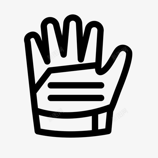 守门员手套足球足球线图标svg_新图网 https://ixintu.com 守门员 手套 足球