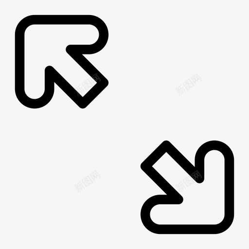 对角线箭头对角箭头展开图标svg_新图网 https://ixintu.com papt 增大 增长 大小 对角 对角线 导航 展开 放大 箭头