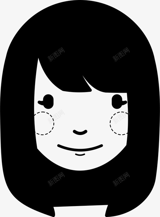 她女孩漂亮图标svg_新图网 https://ixintu.com 女人 女孩 她 姐姐 学生 漂亮 男人和女人的偶像人物