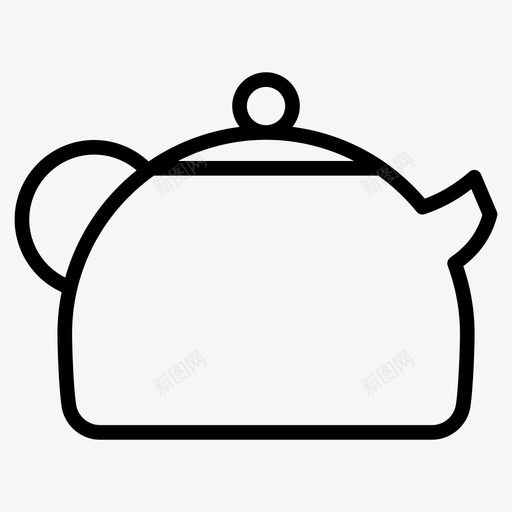 水壶饮料热图标svg_新图网 https://ixintu.com 厨房 字形 水壶 美食 茶壶 设置 饮料