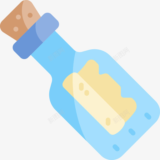 瓶子里的信息19号水手扁平图标svg_新图网 https://ixintu.com 19号 信息 扁平 水手 瓶子