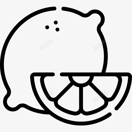 柠檬弹簧58直线型图标svg_新图网 https://ixintu.com 弹簧 柠檬 直线 线型