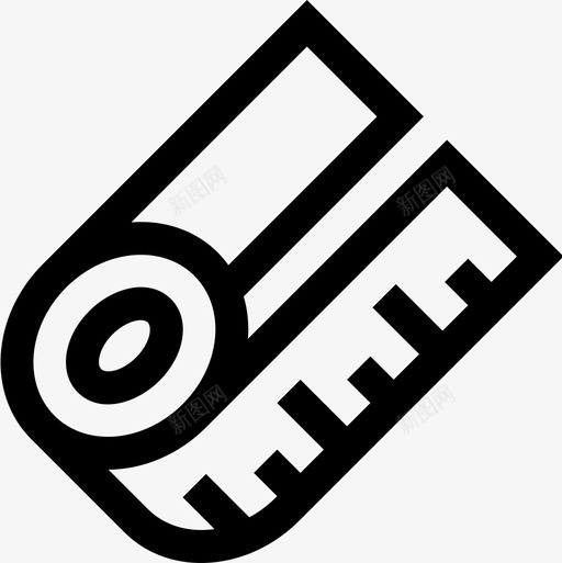 卷尺积极生活方式18线性图标svg_新图网 https://ixintu.com 卷尺 积极生活方式18 线性