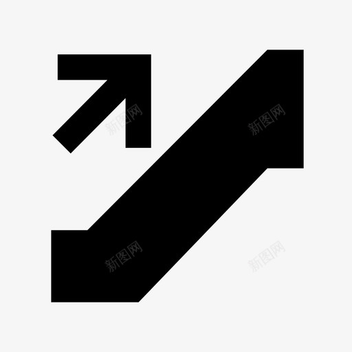 上行自动扶梯上行扶梯上行图标svg_新图网 https://ixintu.com 上行 上部 元件 寻路 扶梯 楼层 自动扶梯