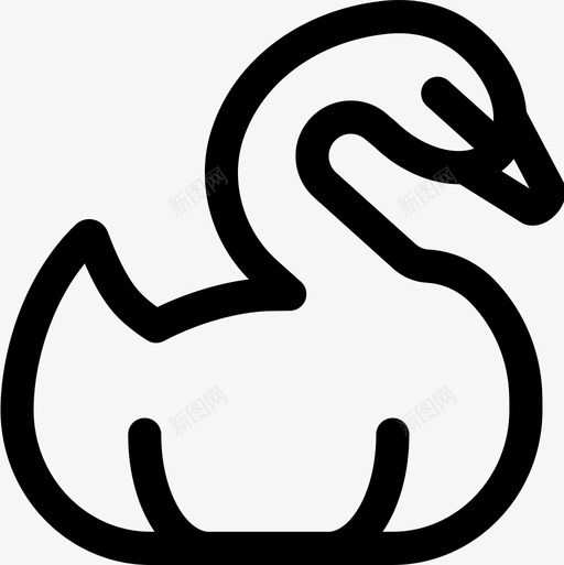 天鹅城市公园20号直线型图标svg_新图网 https://ixintu.com 城市公园20号 天鹅 直线型