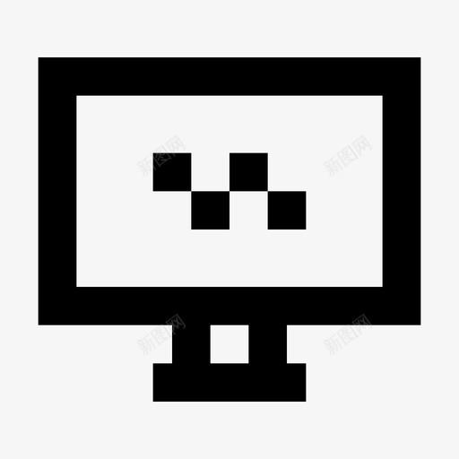 显示lcd图标svg_新图网 https://ixintu.com 24像素 lcd led 印刷 显示 显示器 电视 设计 轮廓 造型