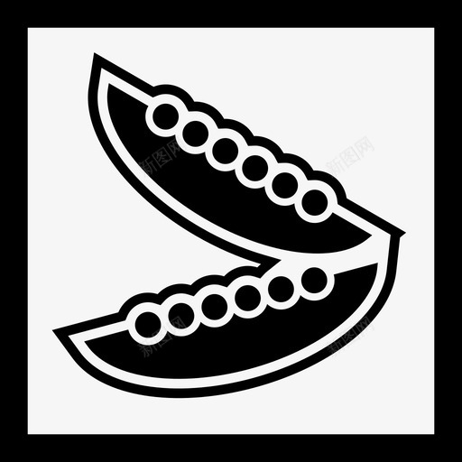 豆类绿色蔬菜图标svg_新图网 https://ixintu.com 绿色 蔬菜 豆类 食品
