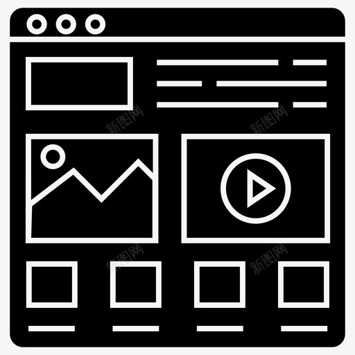 用户界面公司网站网页图标svg_新图网 https://ixintu.com 公司 套件 字形 布局 流线 用户界面 界面 网站 网页 网页设计