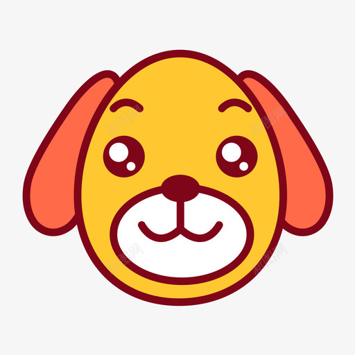 狗svg_新图网 https://ixintu.com 狗 生肖 多色 可爱 圆润