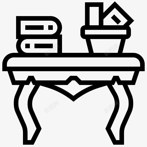 咖啡桌家居装饰37线性图标svg_新图网 https://ixintu.com 咖啡桌 家居装饰37 线性