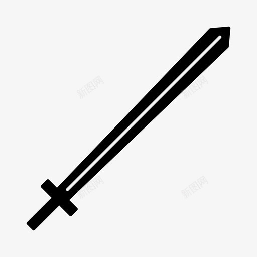 剑武器刀剑图标svg_新图网 https://ixintu.com 刀剑 战争 战士 武器