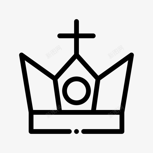 皇冠国际象棋8直线图标svg_新图网 https://ixintu.com 国际象棋 皇冠 直线