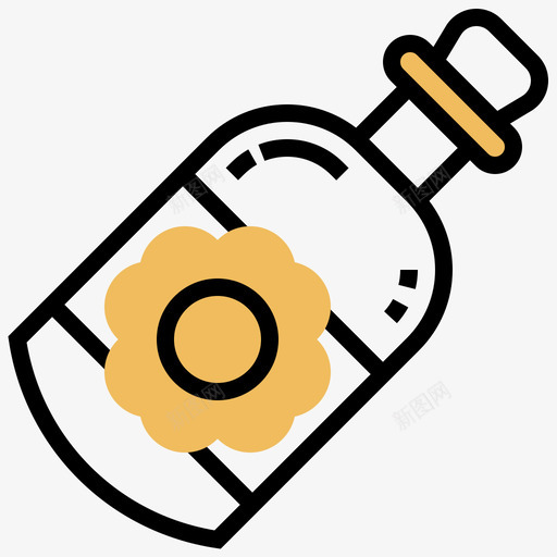 精油spa元素7黄影图标svg_新图网 https://ixintu.com spa元素7 精油 黄影