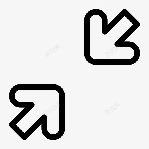 对角对箭头收缩减小大小图标svg_新图网 https://ixintu.com papt 减小 大小 对角 导航 收缩 最小化 箭头 缩小