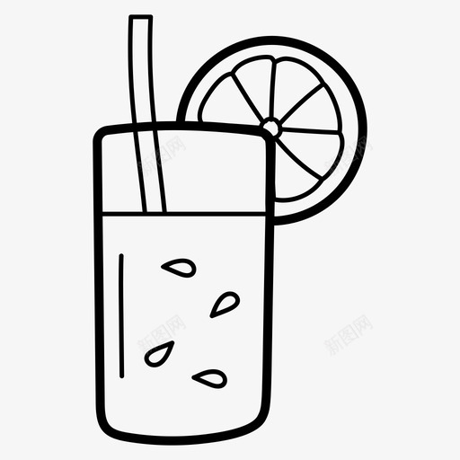 柠檬水鸡尾酒饮料图标svg_新图网 https://ixintu.com 假期 健康 图标 旅游 柠檬 柠檬水 野餐 饮料 鸡尾酒