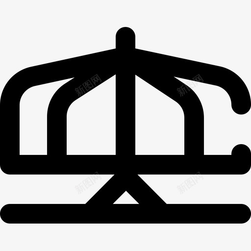 旋转木马娱乐2轮廓图标svg_新图网 https://ixintu.com 娱乐 旋转 木马 轮廓