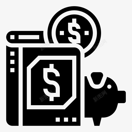 储蓄账户银行图标svg_新图网 https://ixintu.com 储蓄 字形 存款 福利 账户 银行