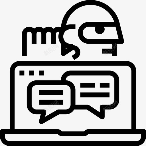 窥探网络安全24线状图标svg_新图网 https://ixintu.com 窥探 线状 网络安全