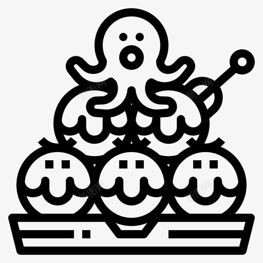 takoyaki美食日本图标svg_新图网 https://ixintu.com takoyaki 日本 概要 章鱼 美食 街头