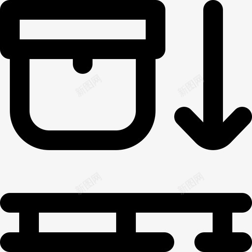 使用托盘交付105轮廓图标svg_新图网 https://ixintu.com 交付 使用 托盘 轮廓