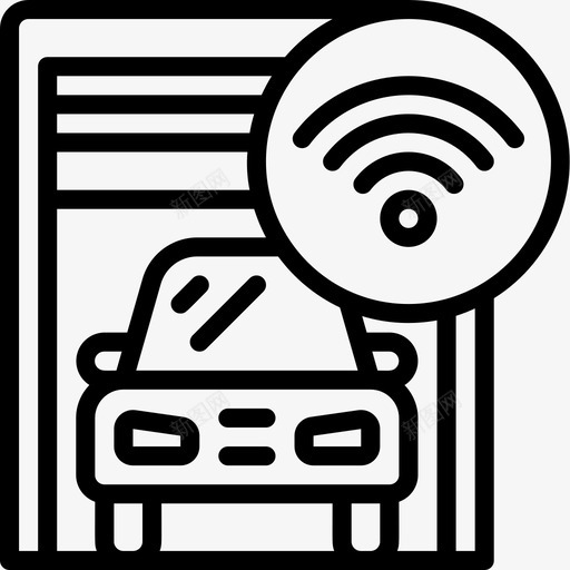 车库domotics32直线型图标svg_新图网 https://ixintu.com domotics 直线 线型 车库