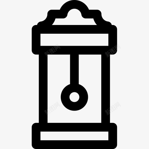 挂钟家庭和生活26线性图标svg_新图网 https://ixintu.com 家庭和生活26 挂钟 线性