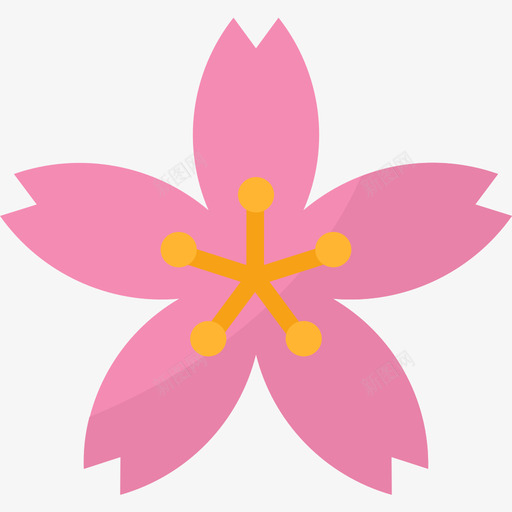 樱花日本46平图标svg_新图网 https://ixintu.com 日本 樱花