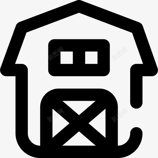 谷仓杂项63轮廓图标svg_新图网 https://ixintu.com 杂项 谷仓 轮廓