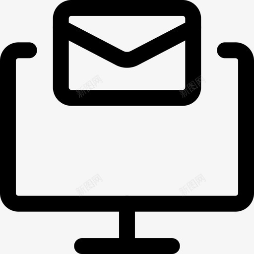 桌面电子邮件通知通信新建图标svg_新图网 https://ixintu.com 图标 屏幕 常规 新建 桌面 电子邮件 通信 通知