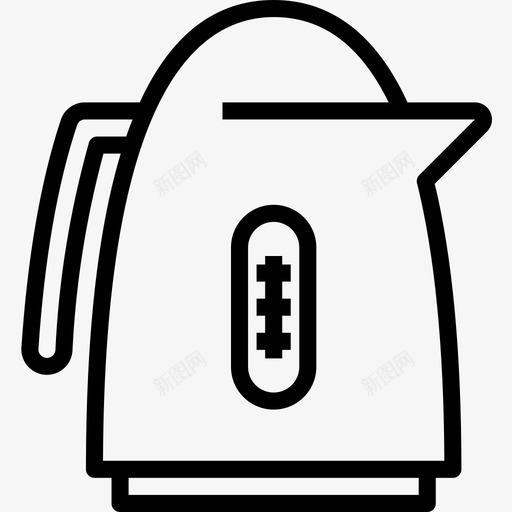 水壶厨房67线性图标svg_新图网 https://ixintu.com 厨房 水壶 线性