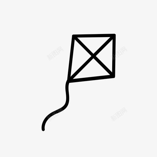 风筝乐趣孩子图标svg_新图网 https://ixintu.com 乐趣 孩子 户外 玩耍 跑步 风筝