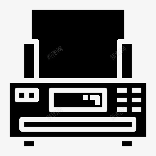 打印机办公文具17填充图标svg_新图网 https://ixintu.com 办公文具 填充 打印机