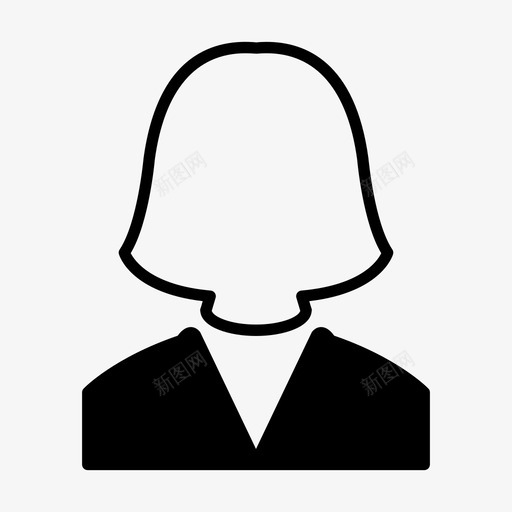 女性女孩思维定势图标svg_新图网 https://ixintu.com 女孩 女性 女性化身 思维定势