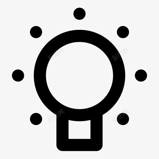 灯亮灯泡图标svg_新图网 https://ixintu.com 指示 指示器 灯泡