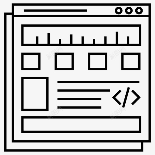 网络编码网页编码二进制语言图标svg_新图网 https://ixintu.com ui 向量 图标 套件 布局 流线 编码 编程语言 网站 网络 网页设计