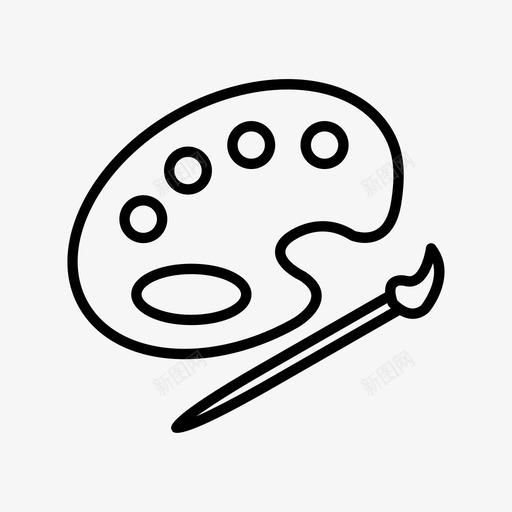 画笔和水彩画艺术画笔图标svg_新图网 https://ixintu.com 水彩画 画笔 绘画 艺术