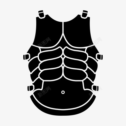 希腊盔甲胸甲骑士图标svg_新图网 https://ixintu.com 希腊盔甲 战士 胸甲 骑士
