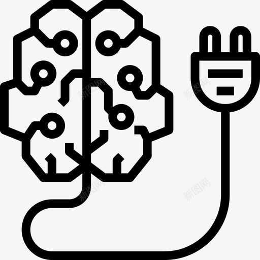 大脑大脑概念线性图标svg_新图网 https://ixintu.com 大脑 概念 线性